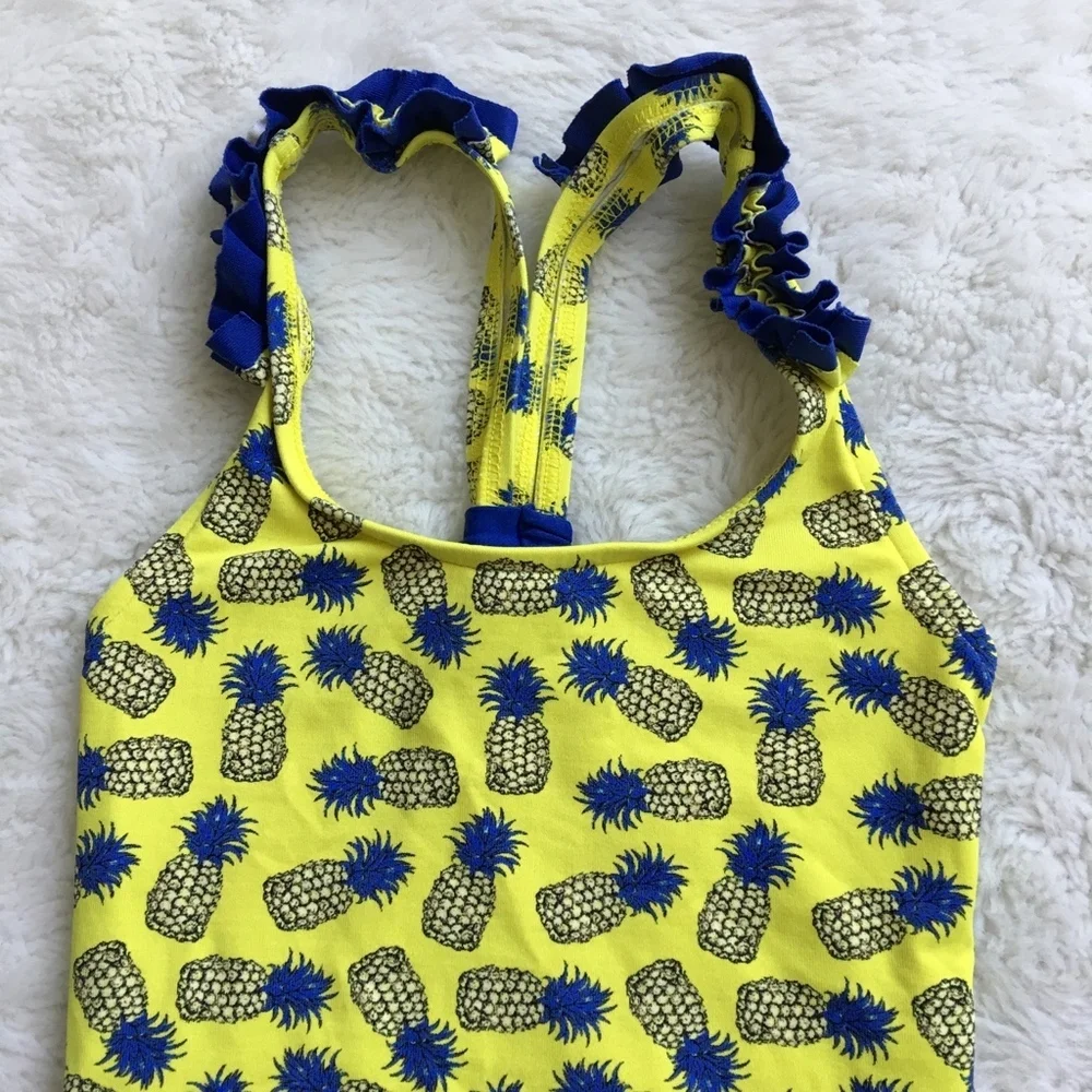 Pili Carrera Girls Pineapples Swimsuit Size 5